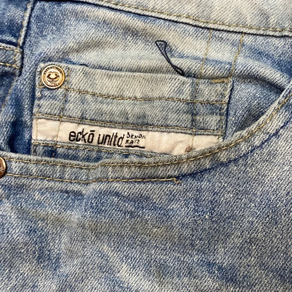 Ecko Unltd Jeans 29‎ Mens Light Wash Athletic Distressed Faded Streetwear Denim